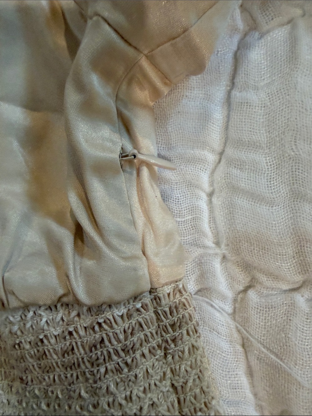 Hale Bob Champagne Satin Blouse - Picture 5 of 6